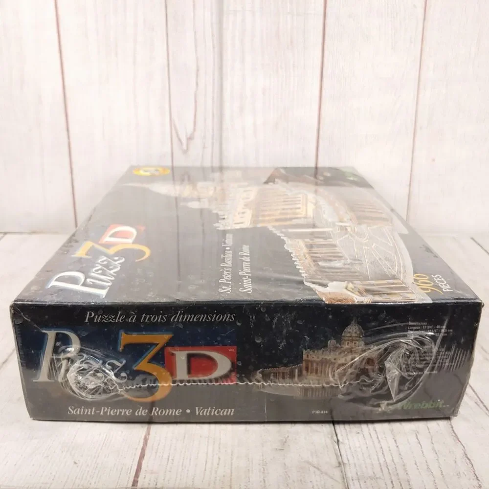NEW & SEALED Puzz 3D St. Peter’s Basilica Vatican Rome 966 Pieces Wrebbit Puzzle